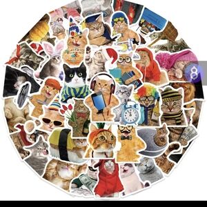 Colorful Cat Sticker Set